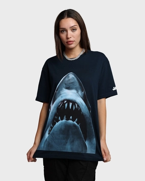 Seasonal Layering Street Style American Thrift X Jaws Jaws Vintage T-Shirt Navy