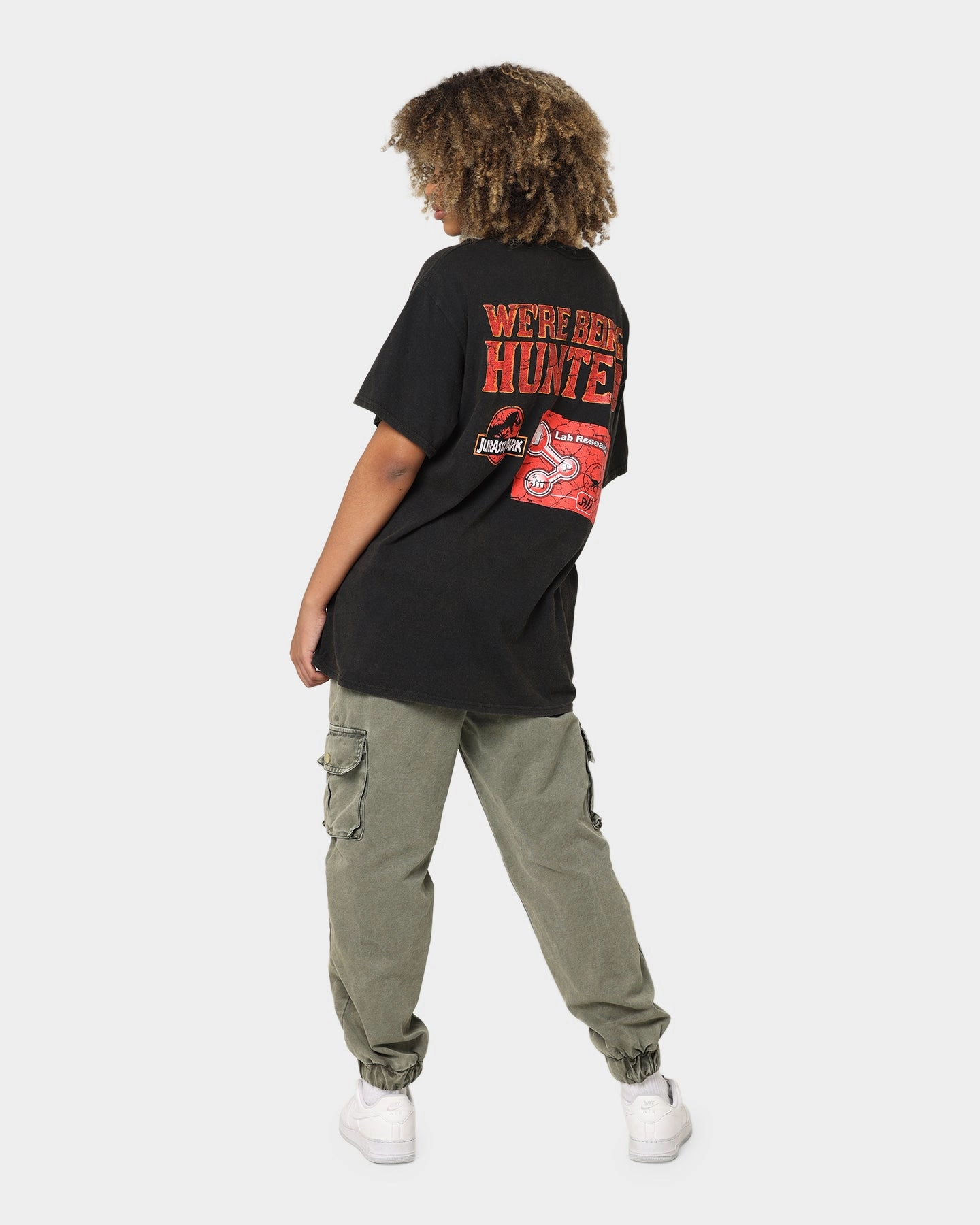 Durable Colorfast Finish American Thrift X Jurassic Park Mega Mayhem Vintage T-Shirt Black Wash