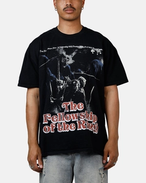 American Thrift X Lord Of The Rings Fellowship Heavyweight T-Shirt Black funky Comfy Layering