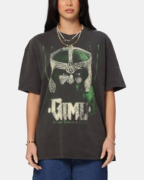 Sophisticated Casual Best Seller American Thrift X Lord Of The Rings Gimli Toss Heavy T-Shirt Black Wash