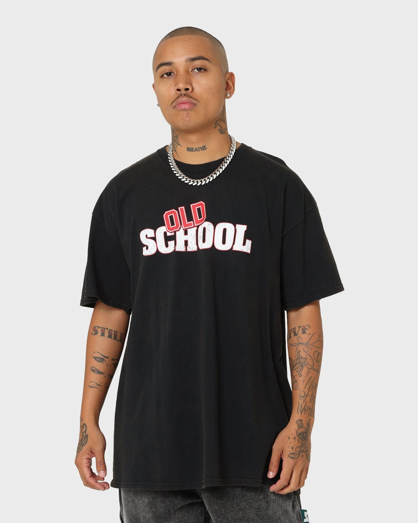 Casual Choice American Thrift X Old School Old School Vintage T-Shirt Black Wash