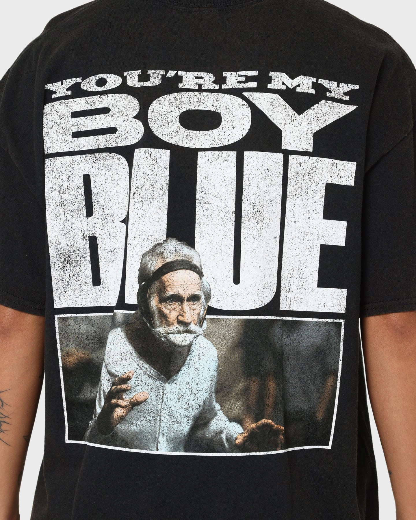 American Thrift X Old School Old School Vintage T-Shirt Black Wash Flexible Weave Comfortable Wear