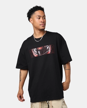 Bold Statement Classic Vibes American Thrift X Power Rangers Red Ranger Box T-Shirt Black