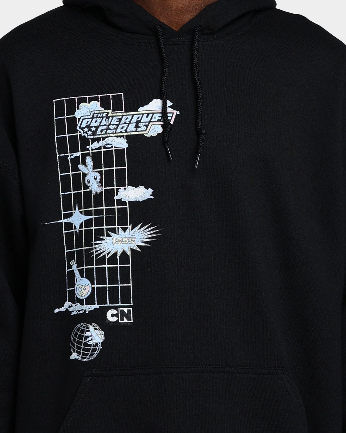 AbrasionResistant American Thrift X Powerpuff Girls Powerpuff Grid Logo Hoodie Black