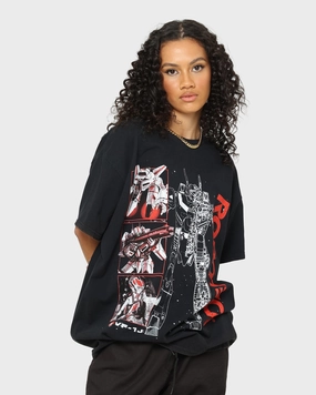 American Thrift X Robotech VFIJ Vintage T-Shirt Washed Black Seasonal top