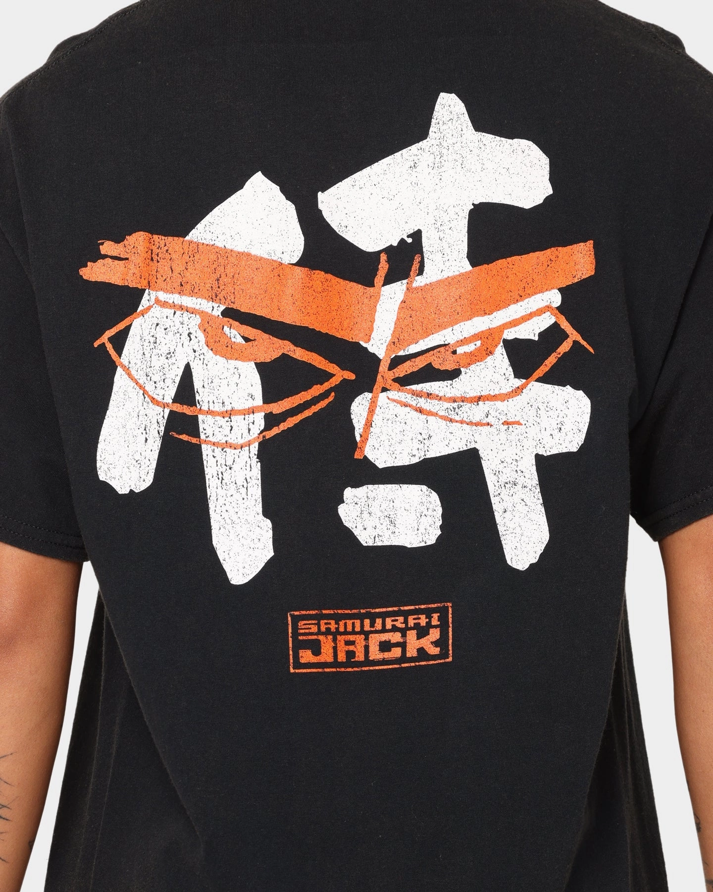 American Thrift X Samurai Jack Jack Vintage T-Shirt Black Sustainable Dye Process Trendy Wearable
