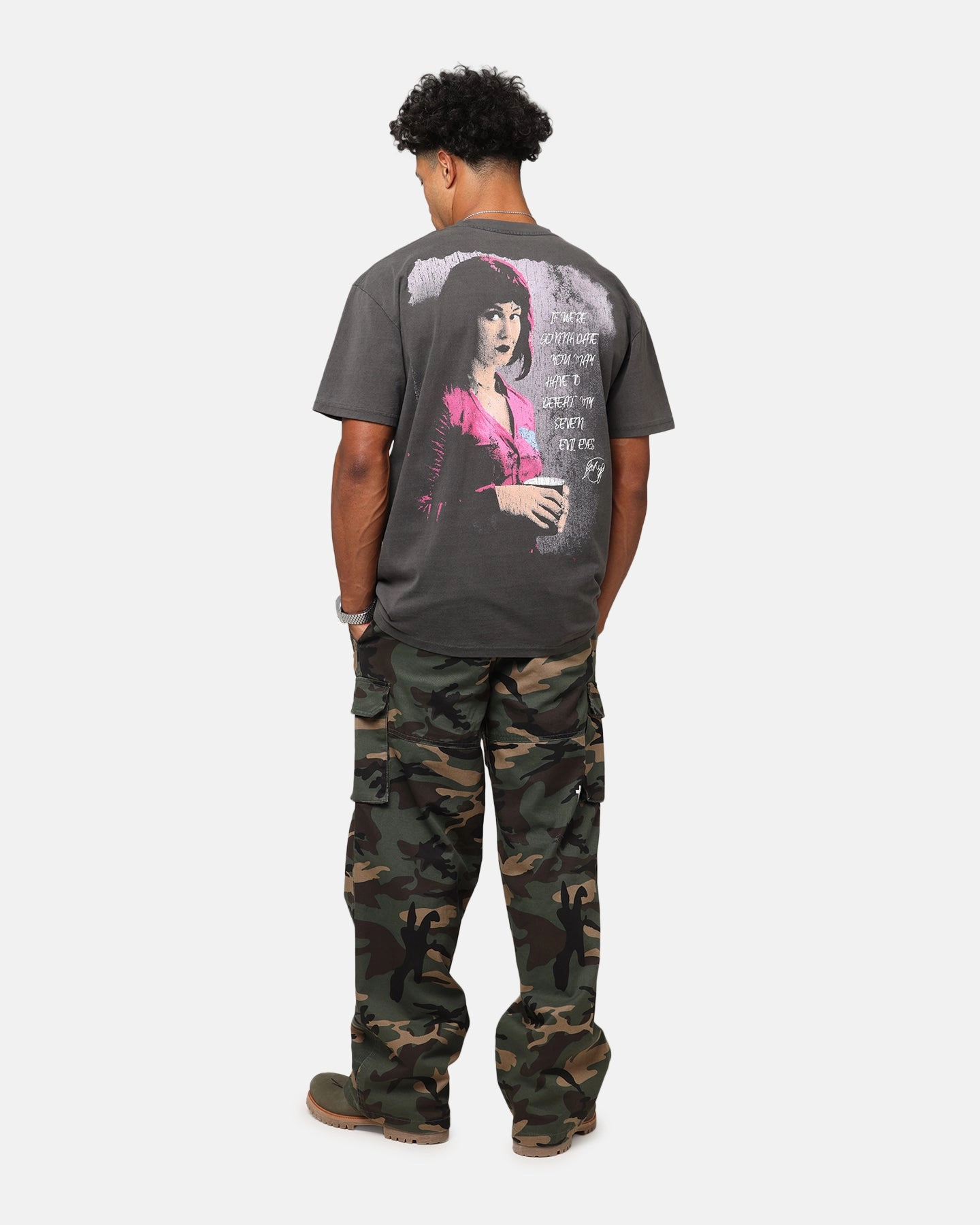 American Thrift X Scott Pilgrim Ramona & Scott Heavyweight T-Shirt Black TearResistant Fabric