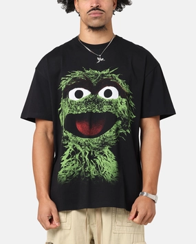 American Thrift X Sesame Street Oscar The Grouch Grail Heavy T-Shirt Black Versatile Comfort Minimalist Wear
