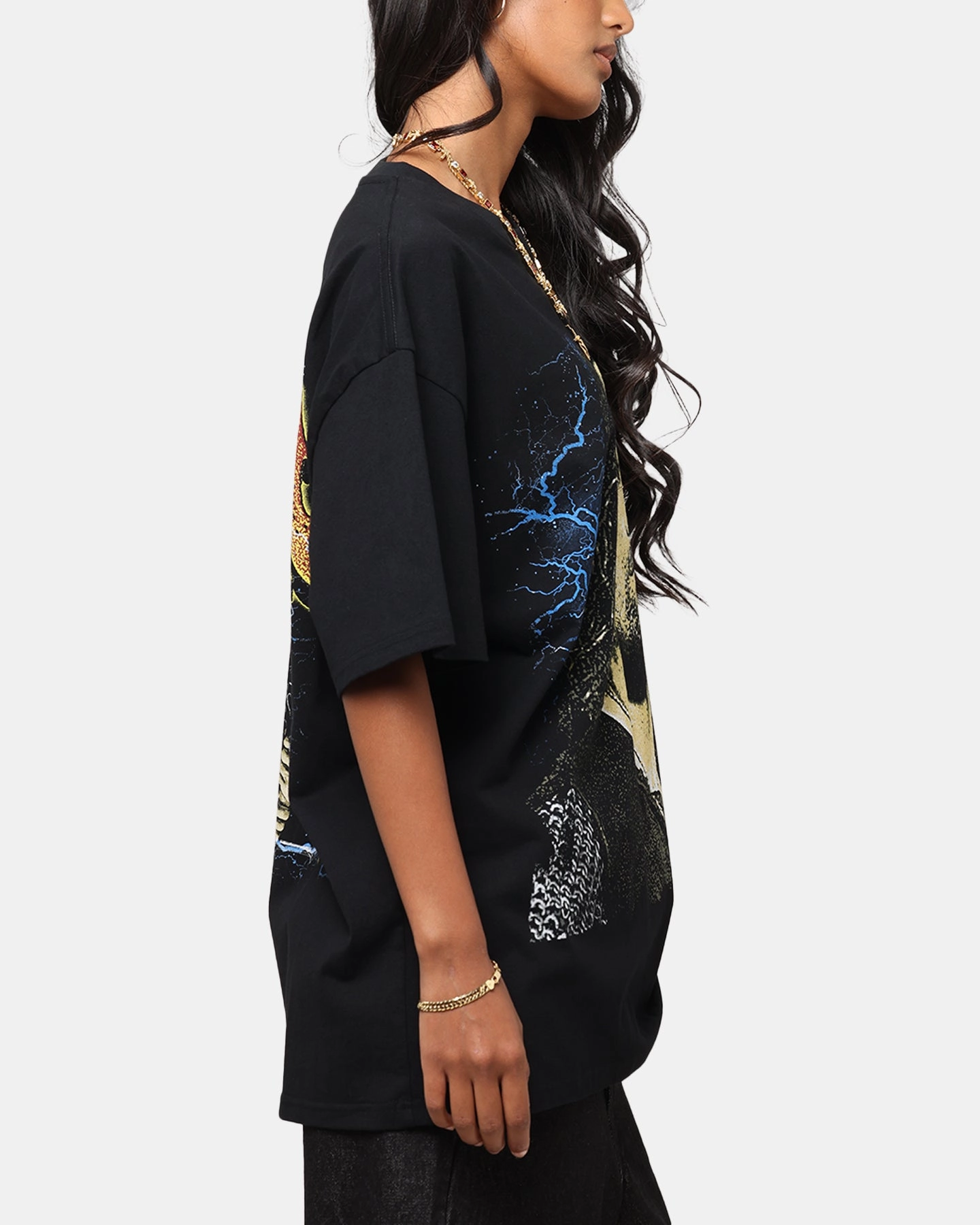 American Thrift X The Lord Of The Rings Aragorn Heavy T-Shirt Black Fashion Forward Garment Dyed Technique
