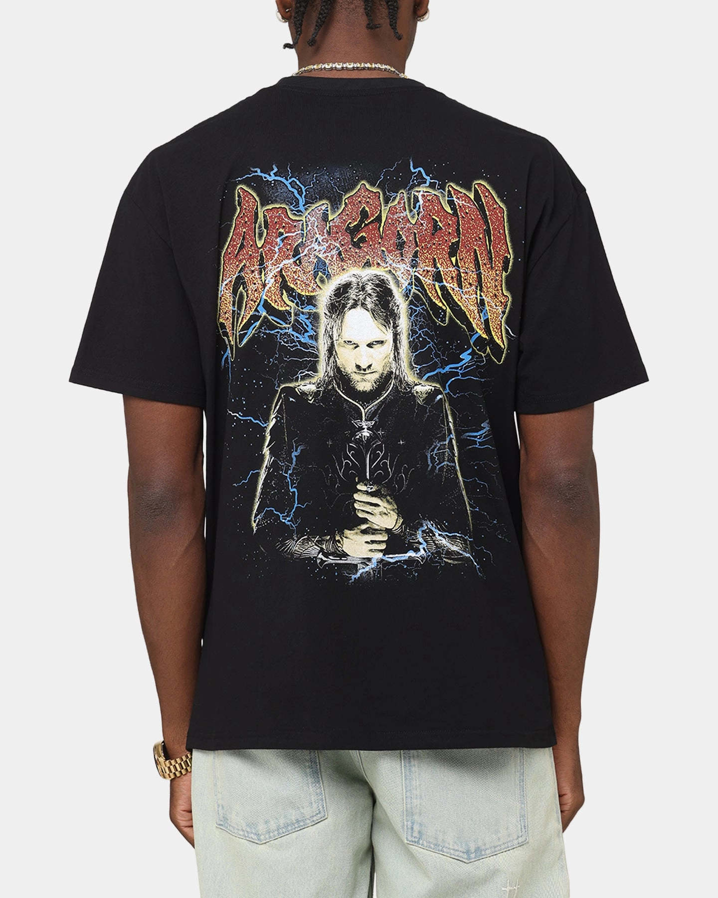 American Thrift X The Lord Of The Rings Aragorn Heavy T-Shirt Black Layering Fashion