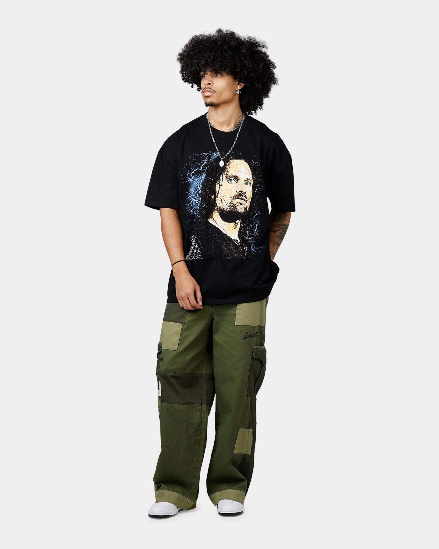 cycling outfit American Thrift X The Lord Of The Rings Aragorn Heavyweight T-Shirt Black