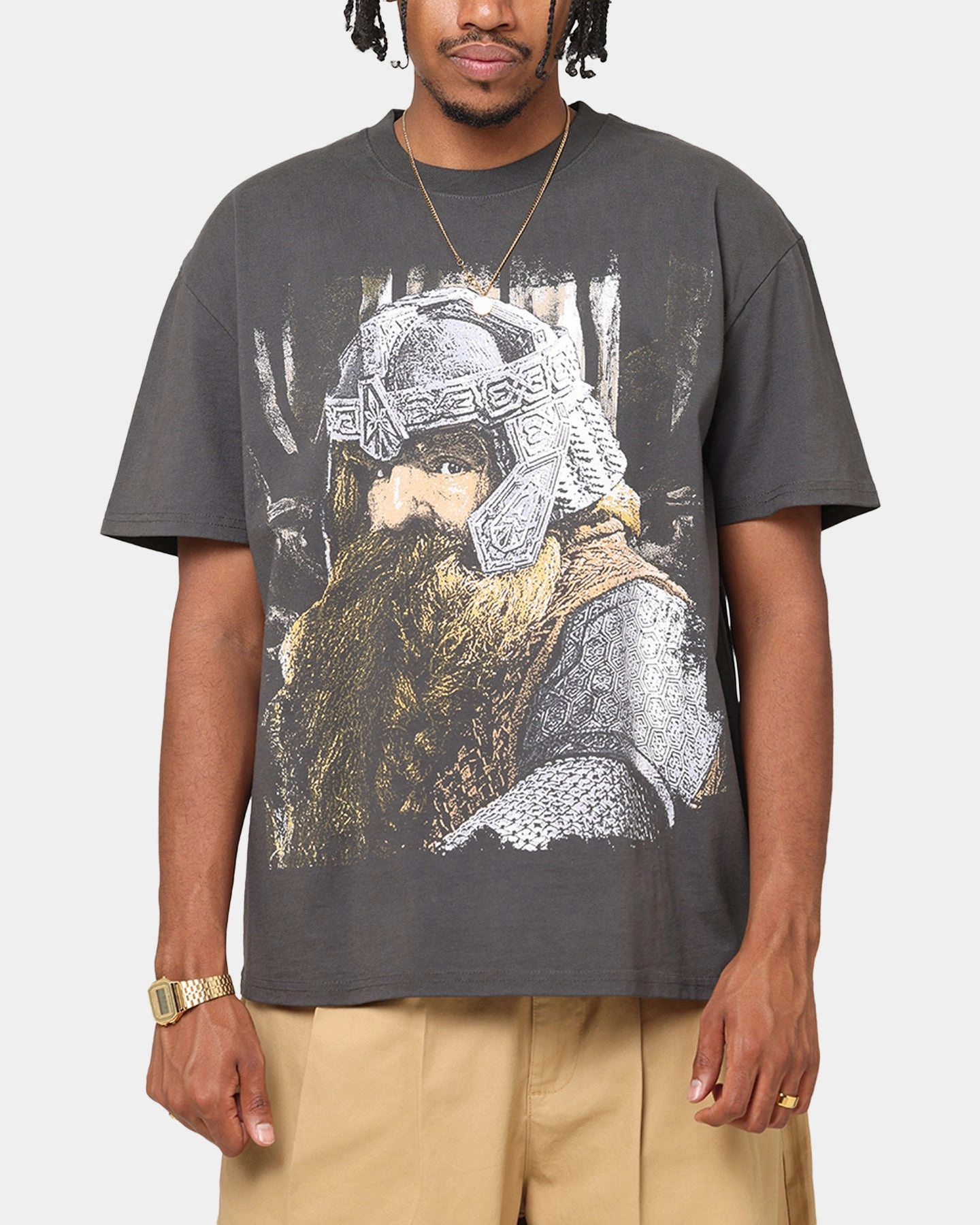 TemperatureRegulating Sustainable Production Process American Thrift X The Lord Of The Rings Gimli Heavy T-Shirt Black Wash