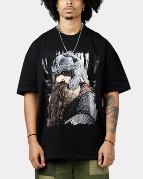American Thrift X The Lord Of The Rings Gimli Heavyweight T-Shirt Black Relax Style Trend