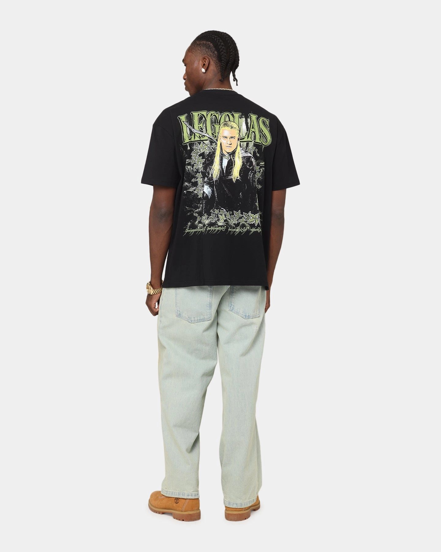American Thrift X The Lord Of The Rings Legolas Heavy T-Shirt Black WrinkleFreeFabric