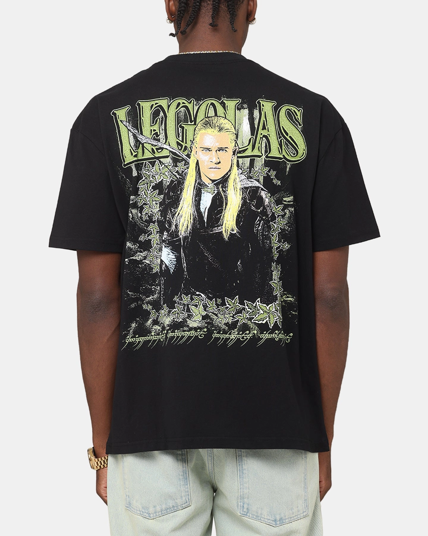 American Thrift X The Lord Of The Rings Legolas Heavy T-Shirt Black Effortless Wear