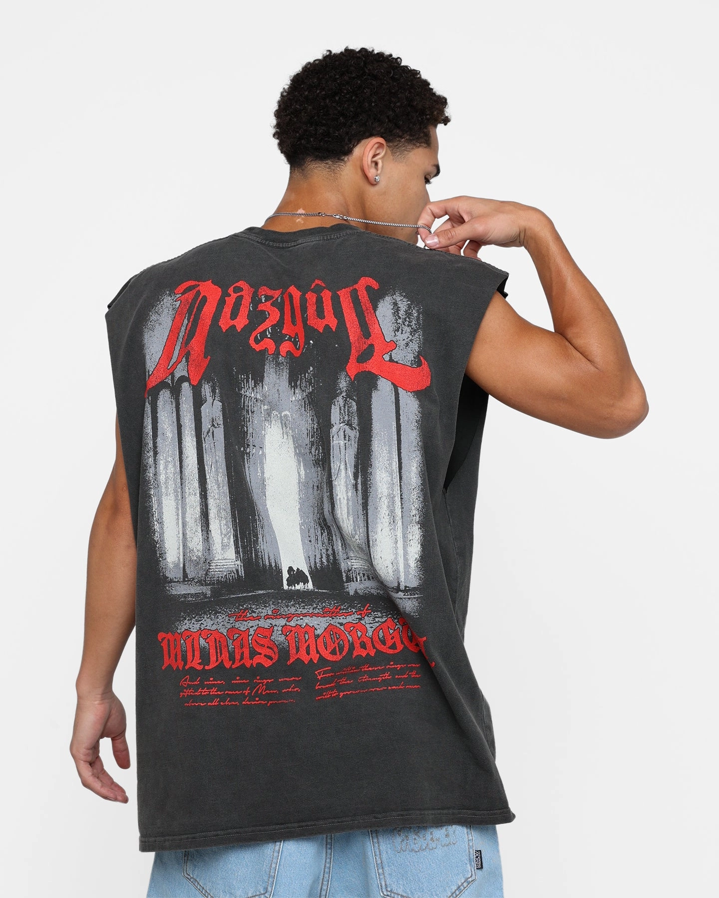 Timeless and Chic Stylish Details American Thrift X The Lord Of The Rings Nazgul Heavyweight Muscle T-Shirt Black Wash
