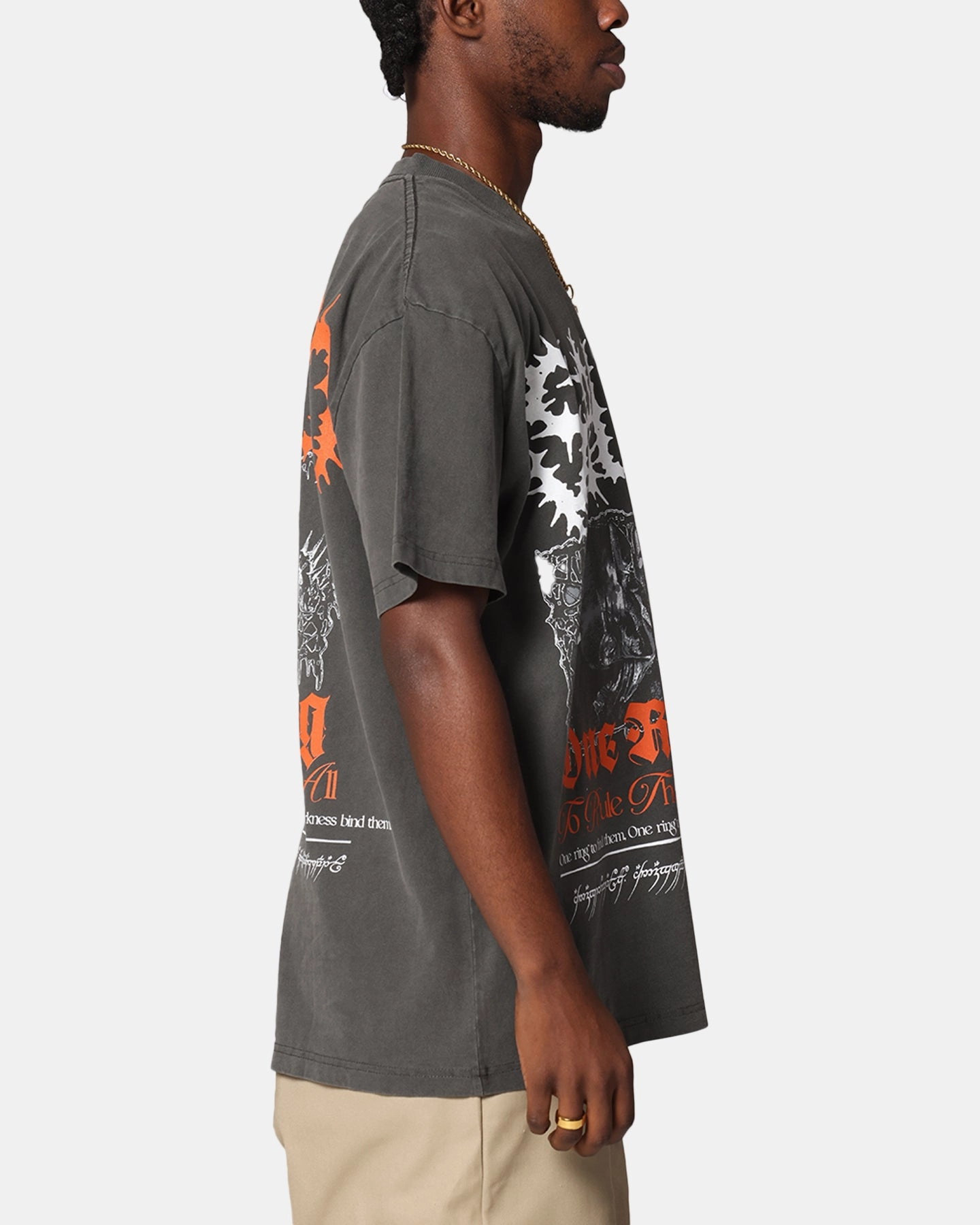 American Thrift X The Lord Of The Rings Sauron Heavy T-Shirt Black Wash Spring Freshness