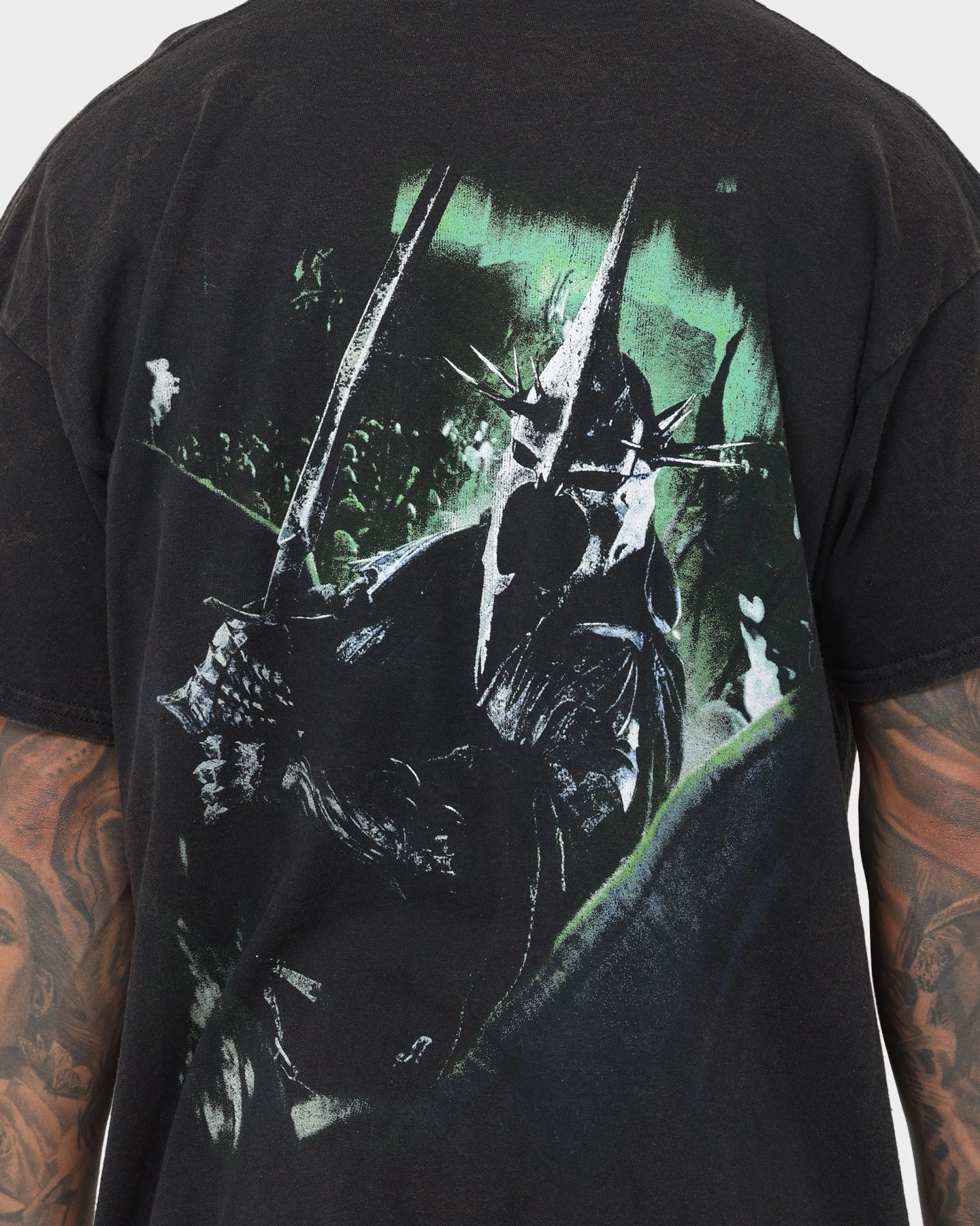 Durable Color Retention American Thrift X The Lord Of The Rings Witch Kings Of Angmar Vintage T-Shirt Washed Black