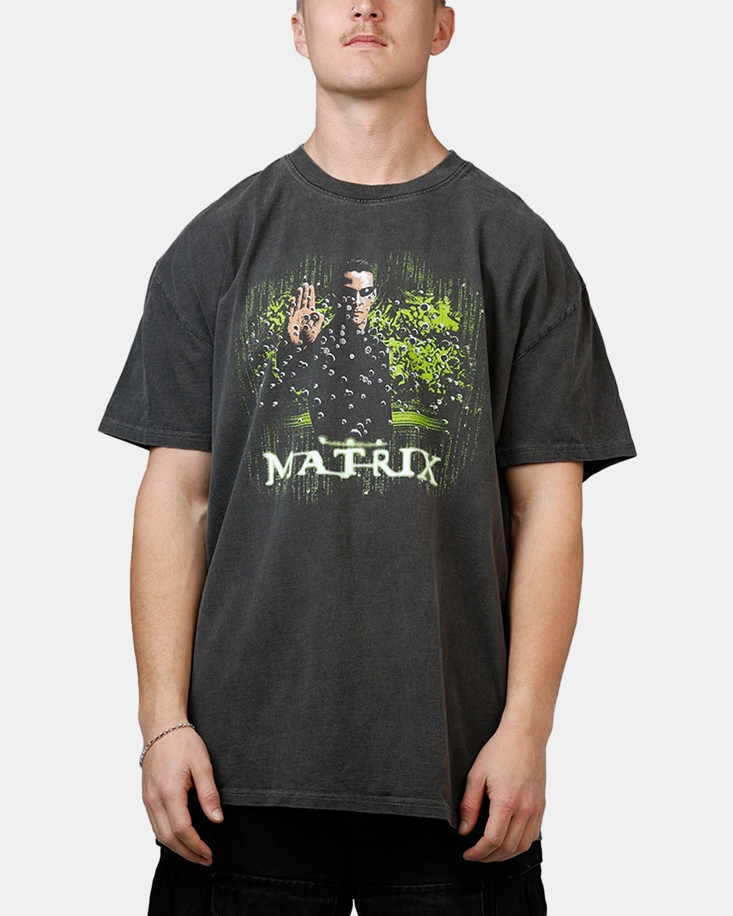 American Thrift X The Matrix Neo Bullets Heavyweight T-Shirt Black Chic Look Outdoor Fashion