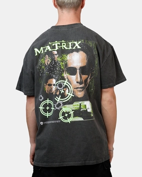 ReinforcedShoulderPanels American Thrift X The Matrix Neo Bullets Heavyweight T-Shirt Black