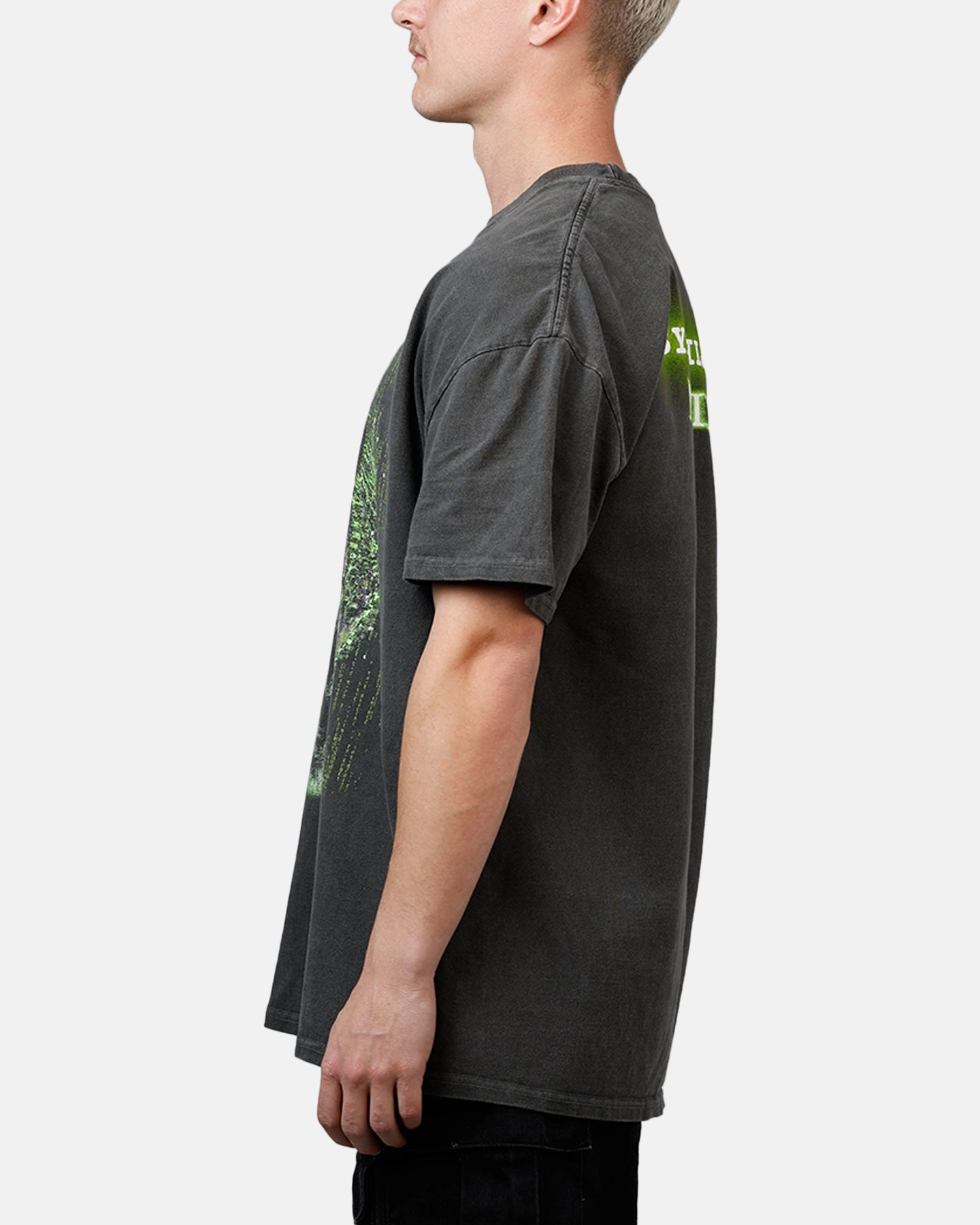 American Thrift X The Matrix Trinity Heavyweight T-Shirt Black anti static coating Playful Prints