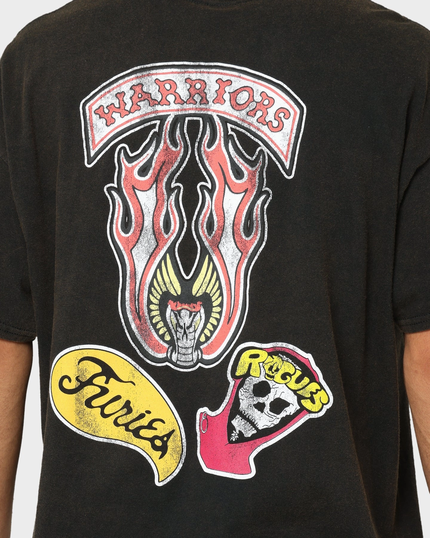 Classic Vibes American Thrift X The Warriors Gangs Vintage T-Shirt Black Wash