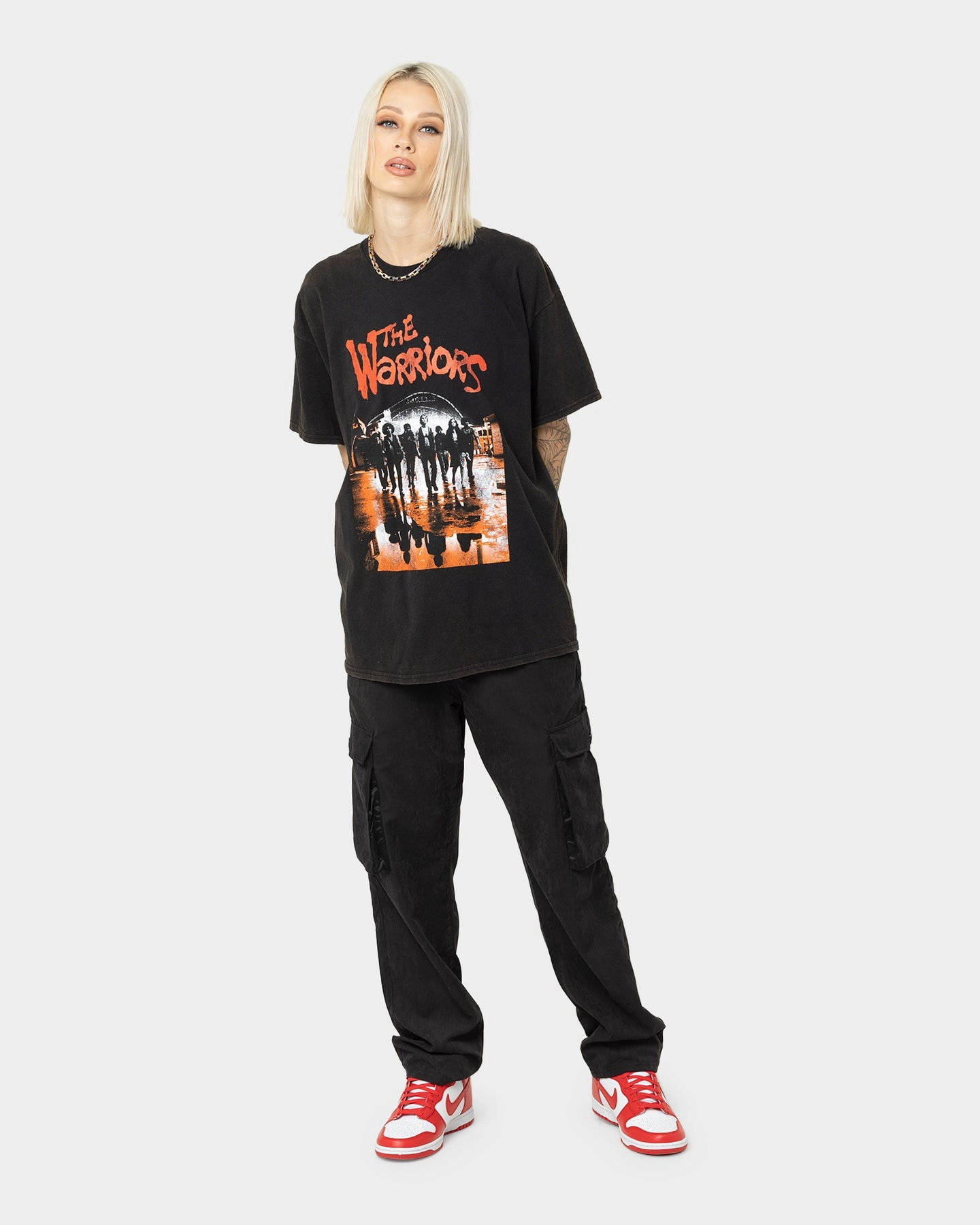 Light Style Trend men's clothing American Thrift X The Warriors The Warriors Vintage T-Shirt Black Wash