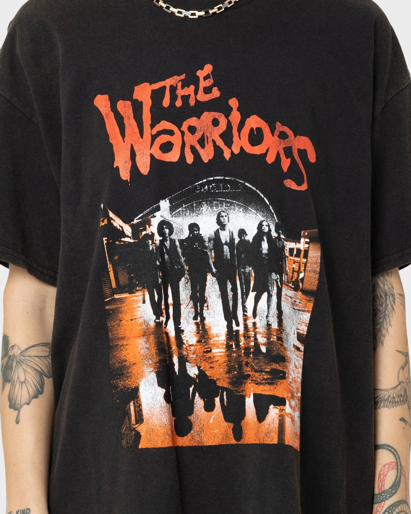American Thrift X The Warriors The Warriors Vintage T-Shirt Black Wash Comfy Fit