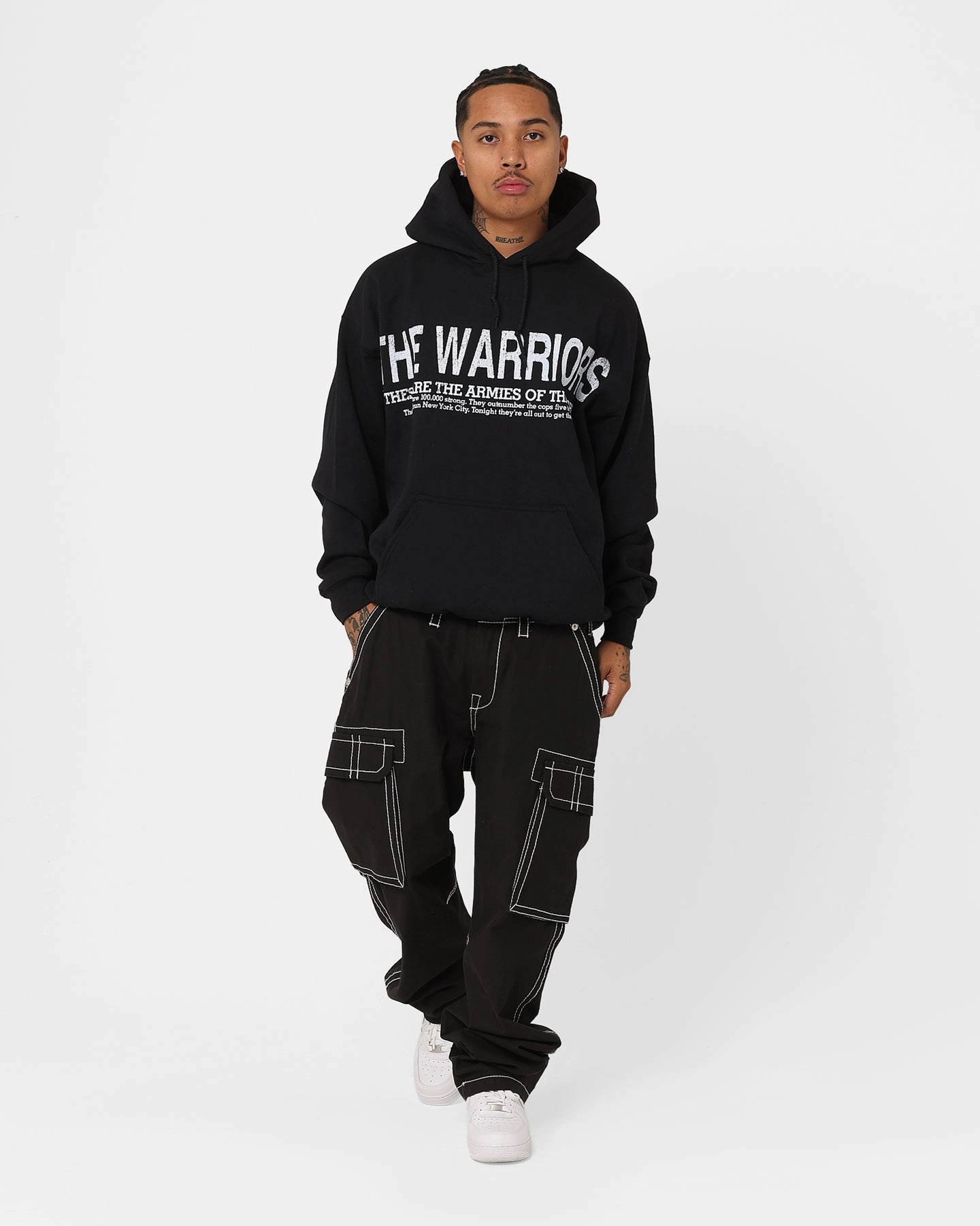 American Thrift X The Warriors Warriors Night Hoodie Black Empower family gathering