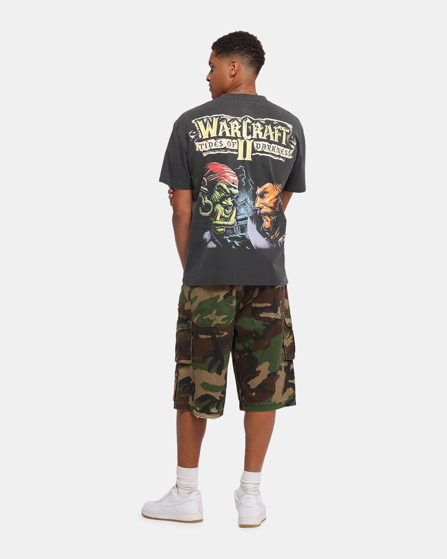American Thrift X Warcraft II: Tides Of Darkness Heavy T-Shirt Black Wash Fade Resistant Dye