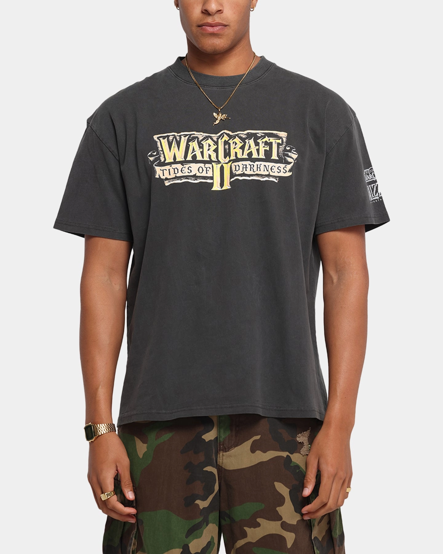 American Thrift X Warcraft II: Tides Of Darkness Heavy T-Shirt Black Wash Minimal Comfort