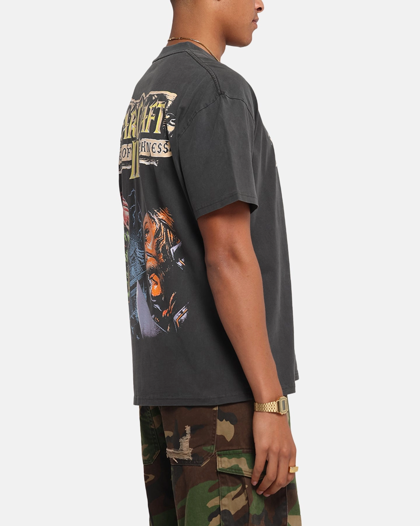 Non Restrictive Fit Fresh Vibes American Thrift X Warcraft II: Tides Of Darkness Heavy T-Shirt Black Wash