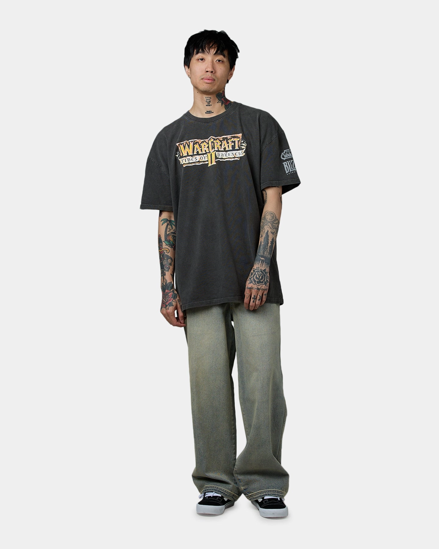 American Thrift X Warcraft II: Tides Of Darkness T-Shirt Black Wash Essential Piece
