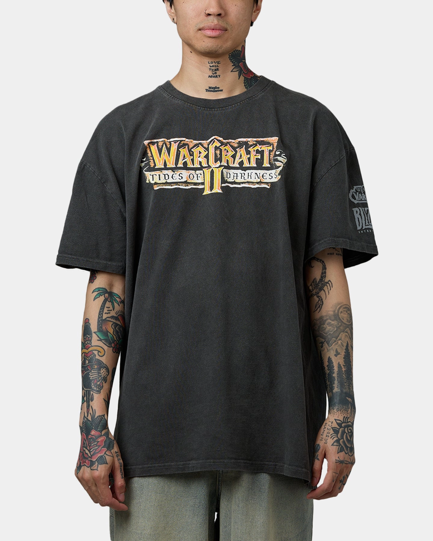 American Thrift X Warcraft II: Tides Of Darkness T-Shirt Black Wash Essential Comfort