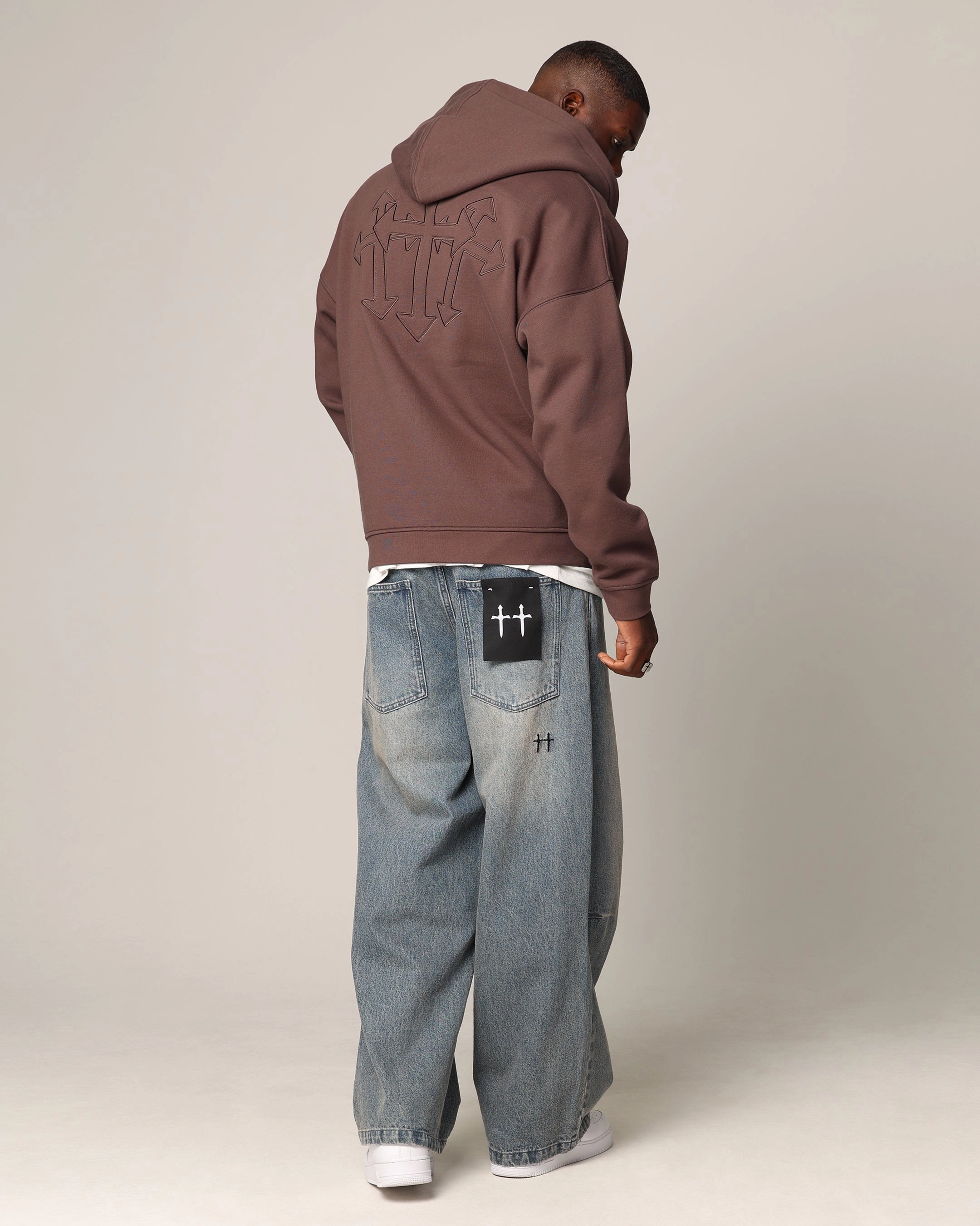 Talent Discover Saint Morta Sorrows Zip Hoodie Chocolate