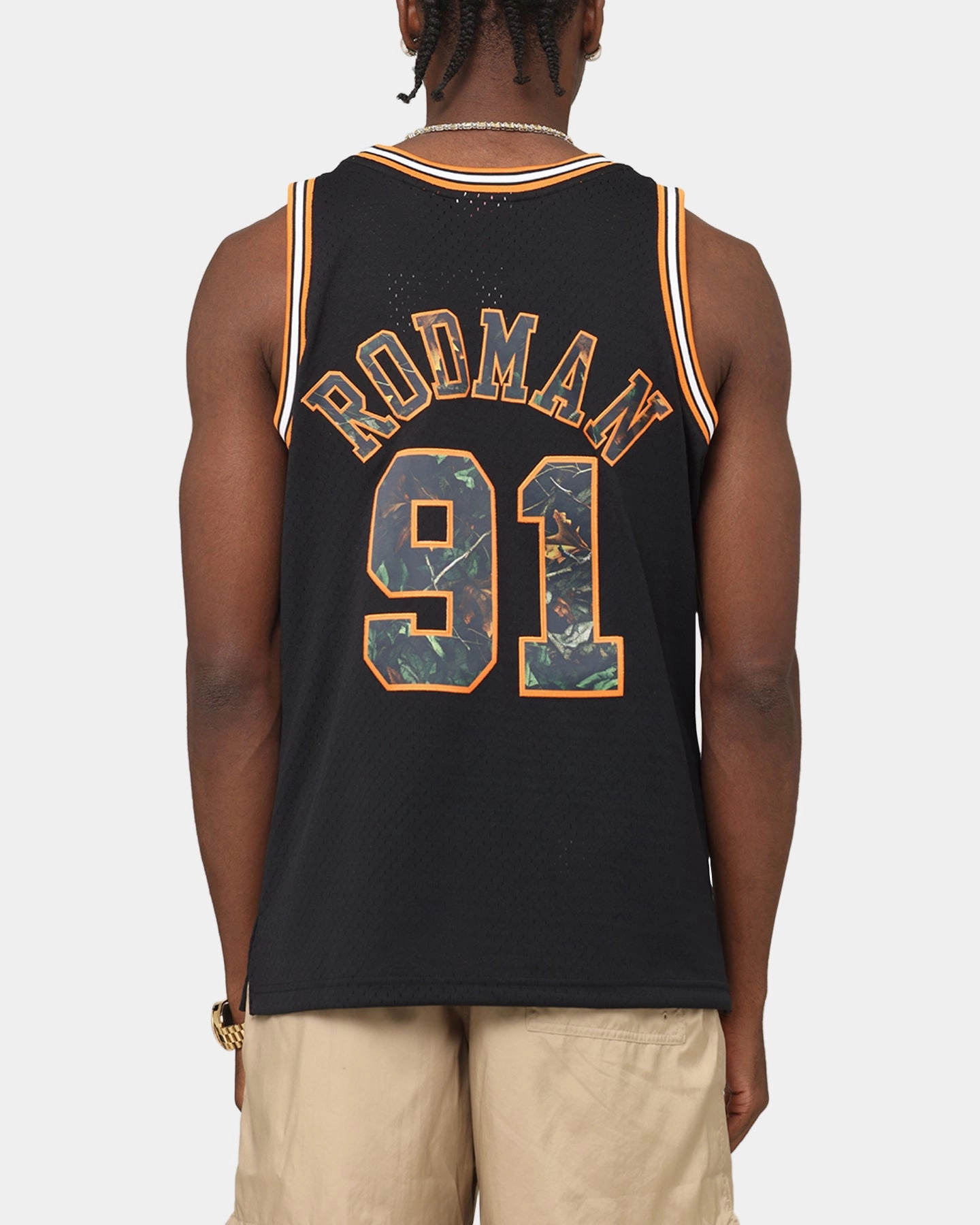Mitchell & Ness Chicago Bulls Dennis Rodman 'Wilderness' 98 Swing Jersey Black Layered Thermal Protection Body Mapping Technology