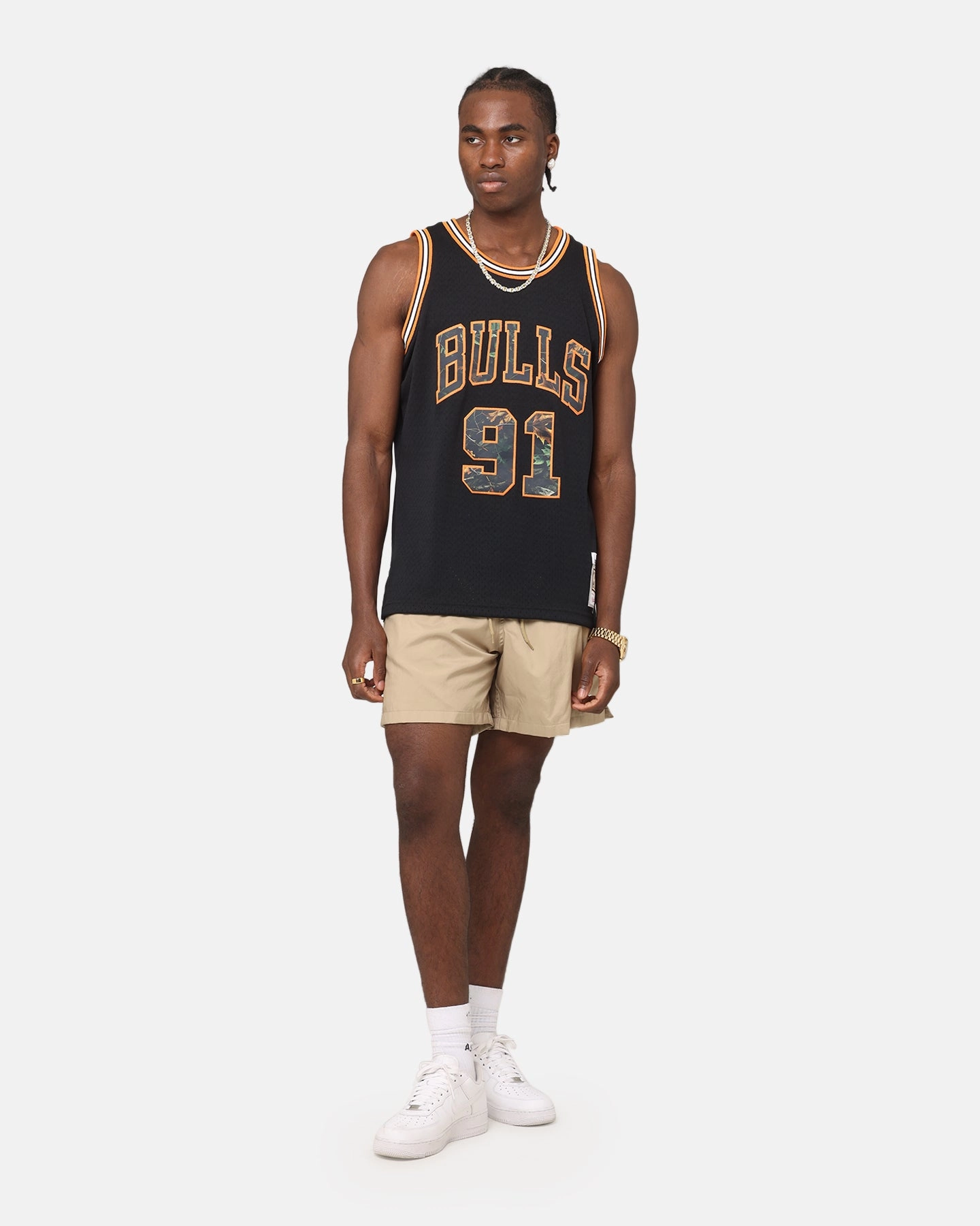Mitchell & Ness Chicago Bulls Dennis Rodman 'Wilderness' 98 Swing Jersey Black Machine Washable Durability Moisture Management Technology