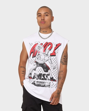 AND1 Pass Muscle T-Shirt White Stylish Design