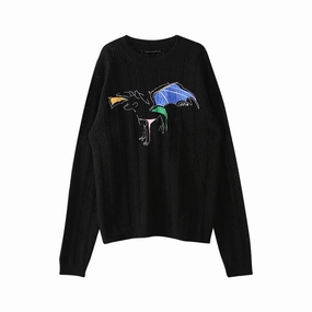 Andersson Bell Unisex Dragon Summer Crew-Neck Sweater 'Black' Travel Relaxed product innovation potential