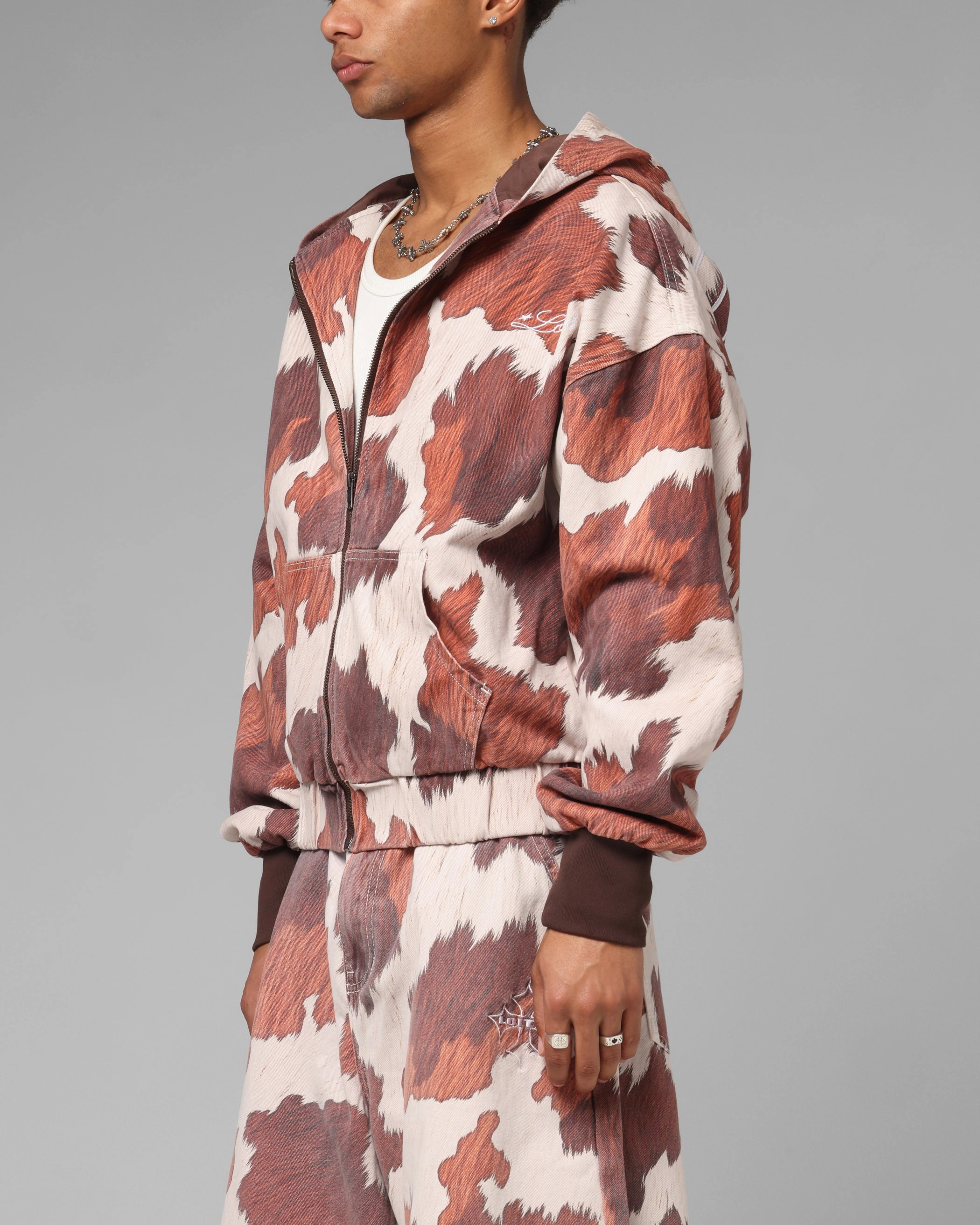 Loiter Hide Zip Jacket Cowhide suitable for group activities