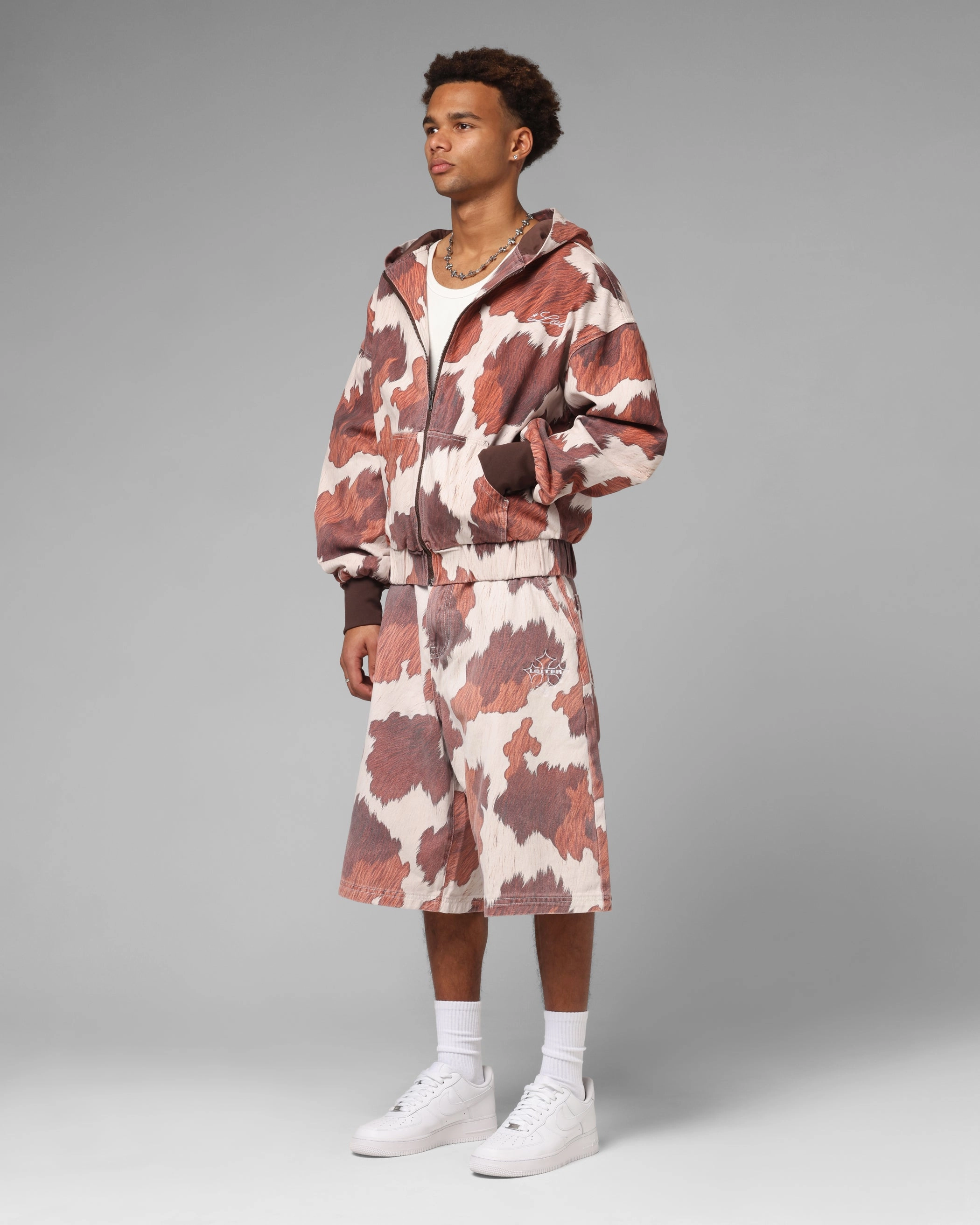 Loiter Hide Zip Jacket Cowhide Double Stitched Edging Lightweight Layer
