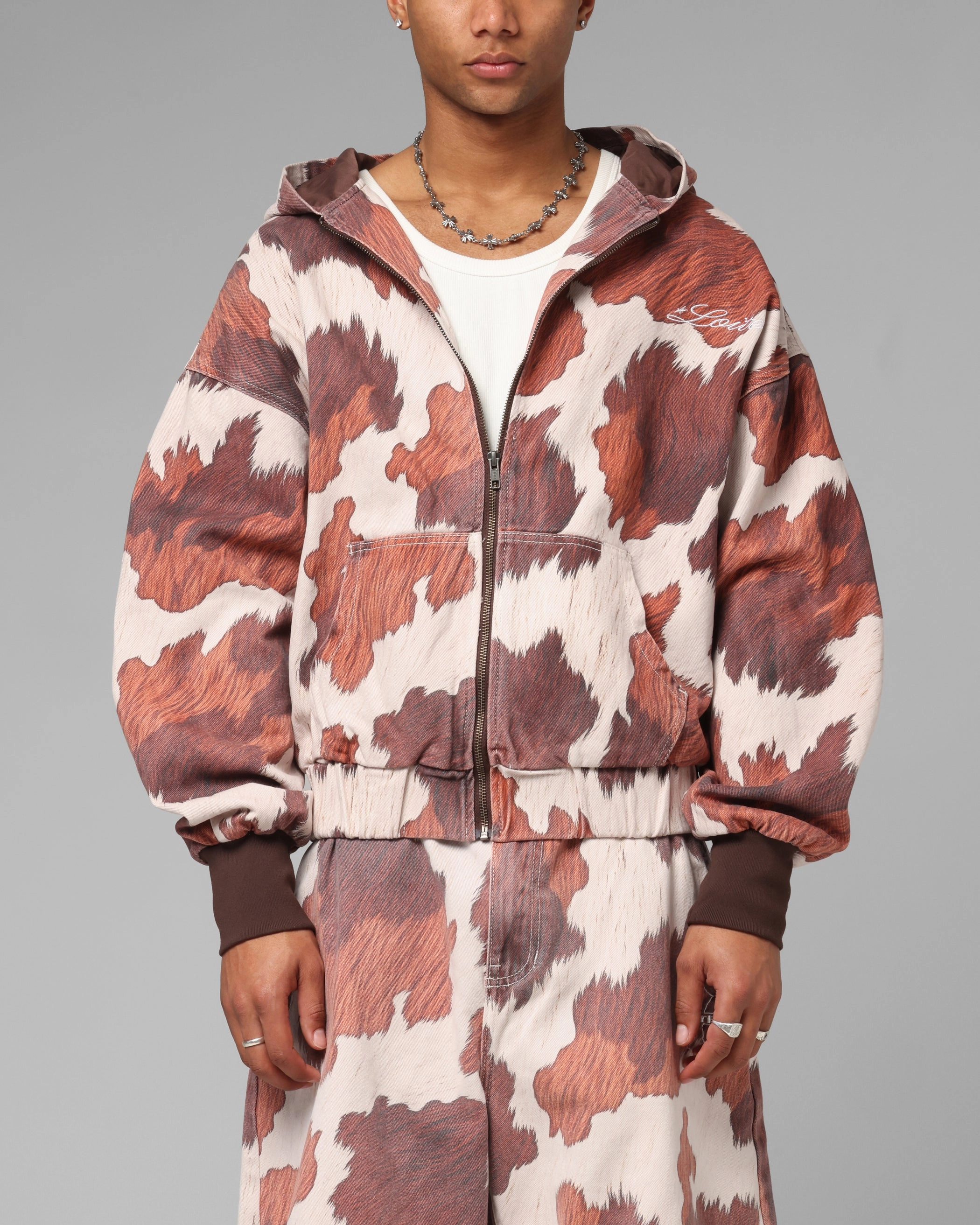 Loiter Hide Zip Jacket Cowhide Expose Pullover