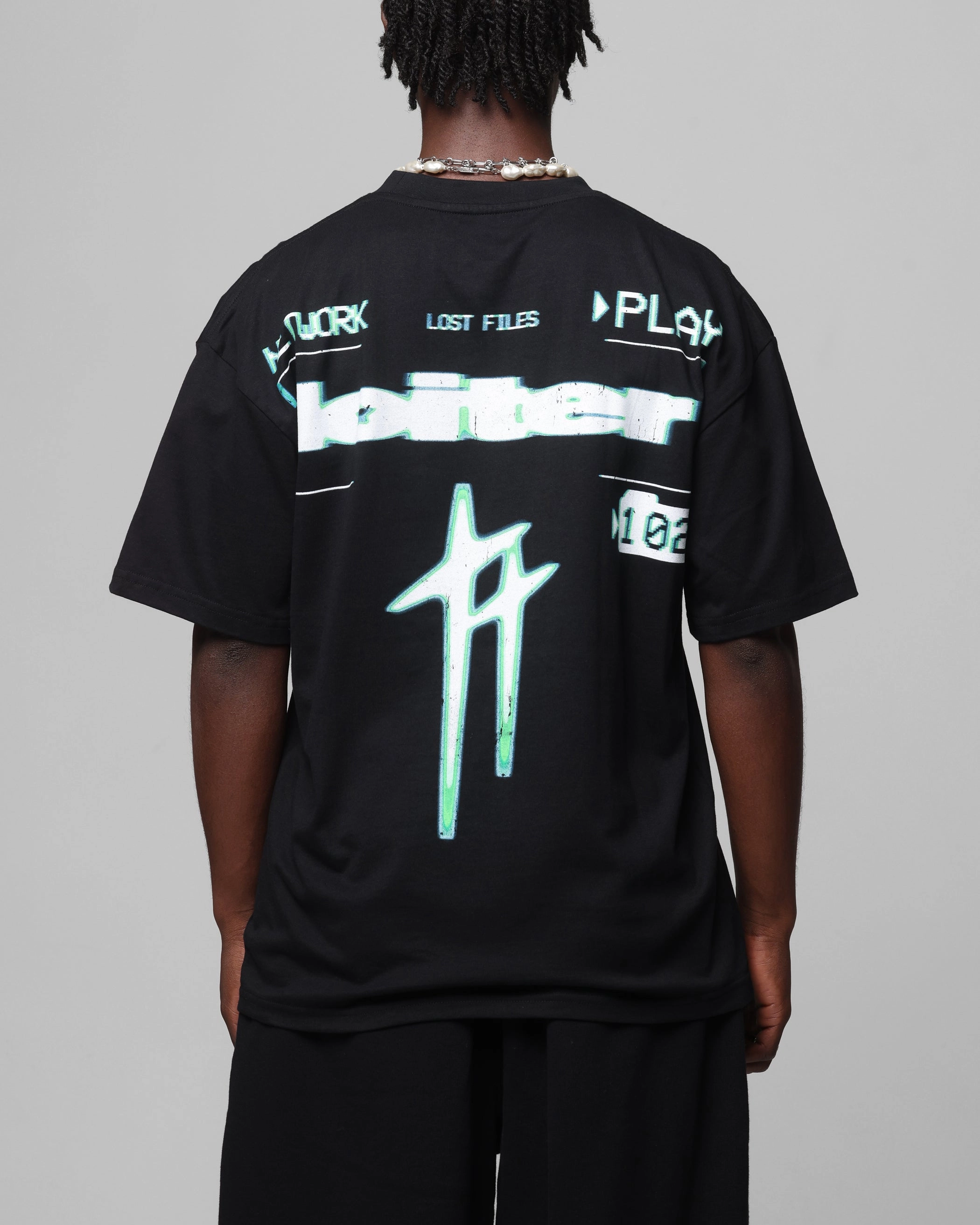 Athletic and Cool Loiter Night Crawler Drop T-Shirt Black