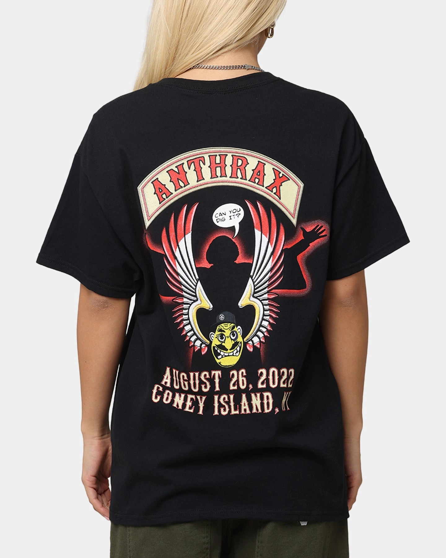 Anthrax Coney Island T-Shirt Black Cotton Blend