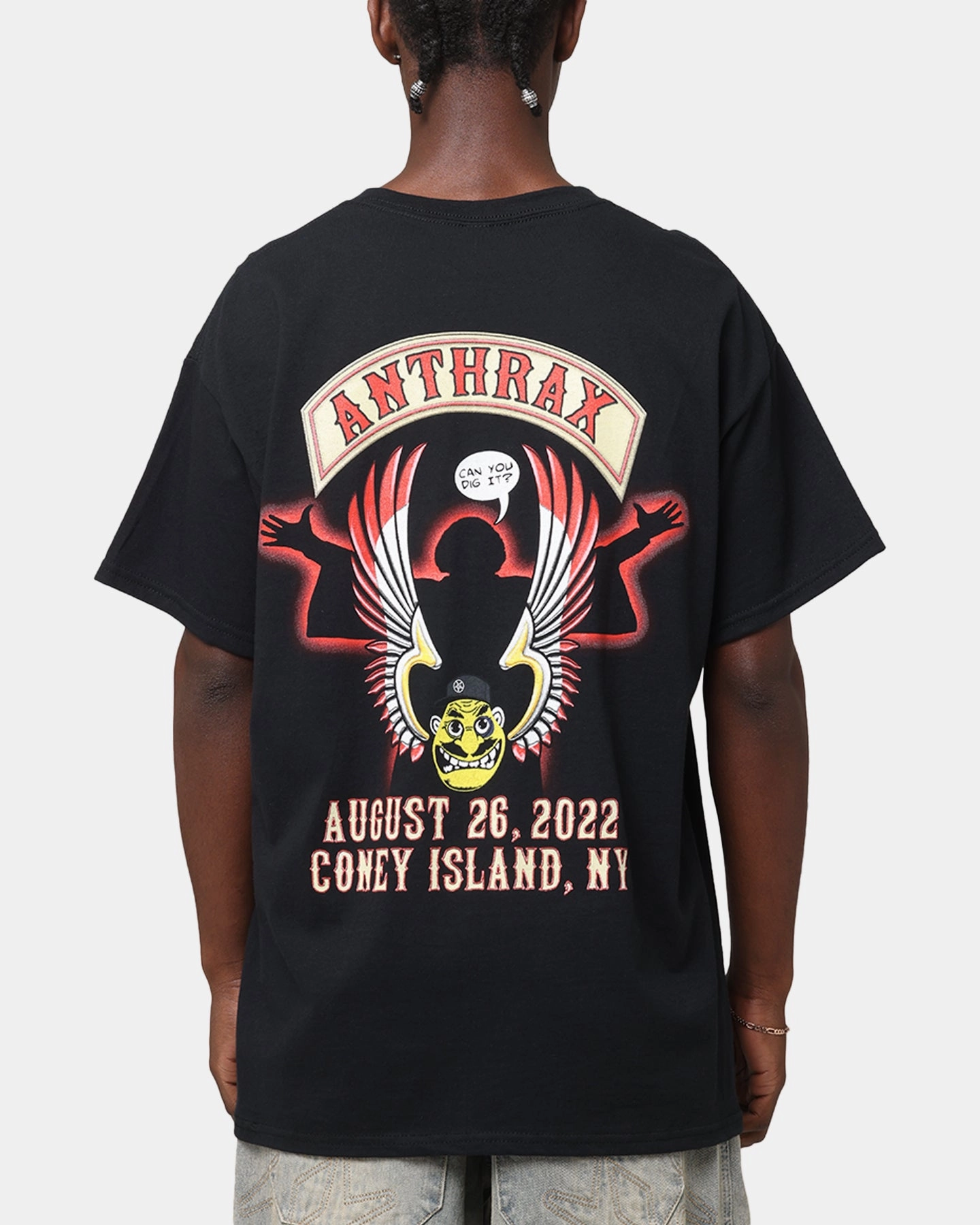 Anthrax Coney Island T-Shirt Black Travel convenience Foam Print Detail