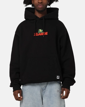 Double Stitched Reinforcement Standard - compliant X-Large Frog Hoodie Pigment Black