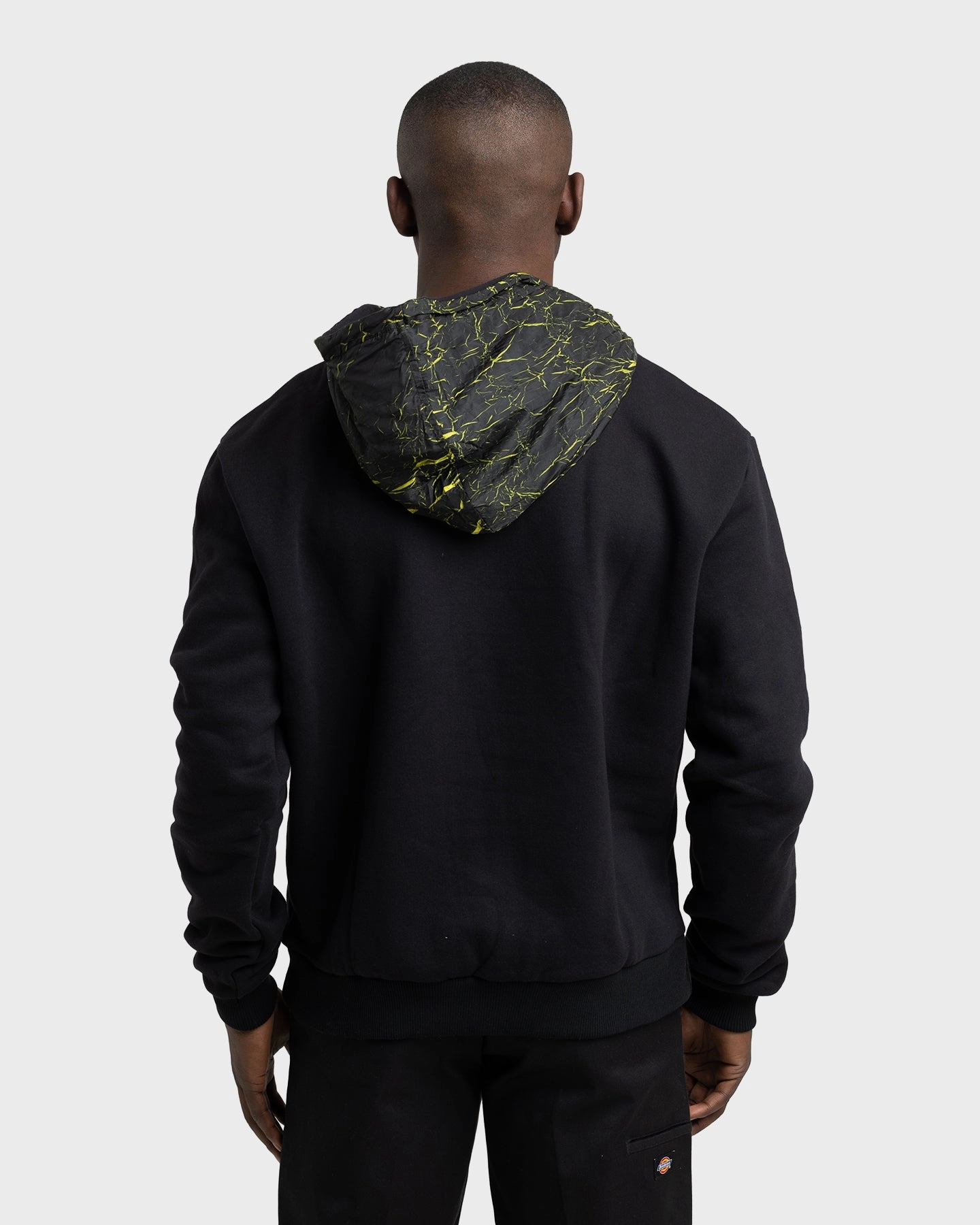 Karl Kani Men's Signature Patch Hoodie Black/Yellow Reflective accents
