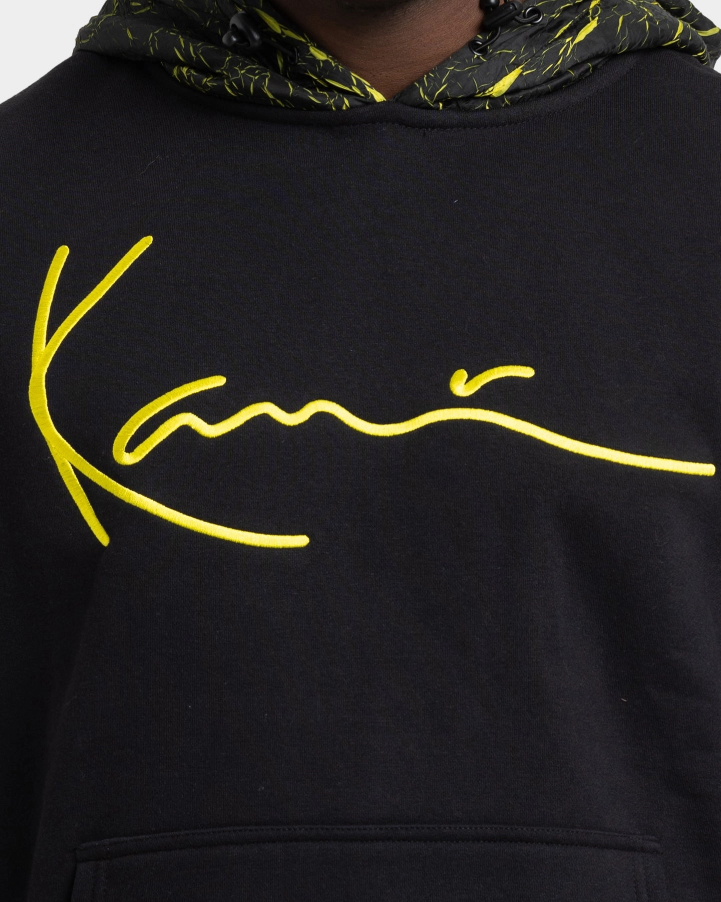 Report Karl Kani Men's Signature Patch Hoodie Black/Yellow