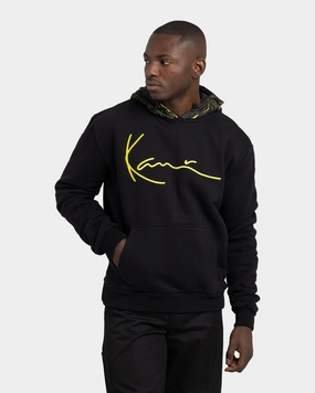 High-Tech Jacket popular among fashionistas Karl Kani Men's Signature Patch Hoodie Black/Yellow