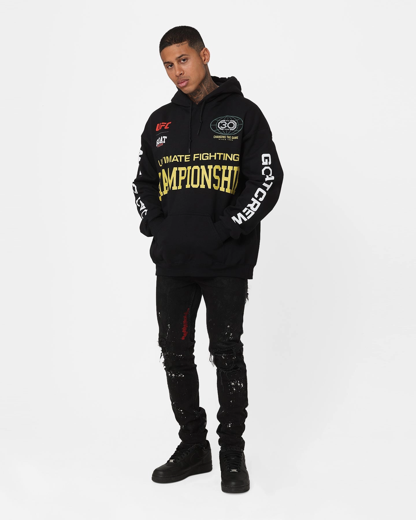 Multi Directional Stretch doctors UFC By Goat Crew 30th Anniversary Hoodie Black